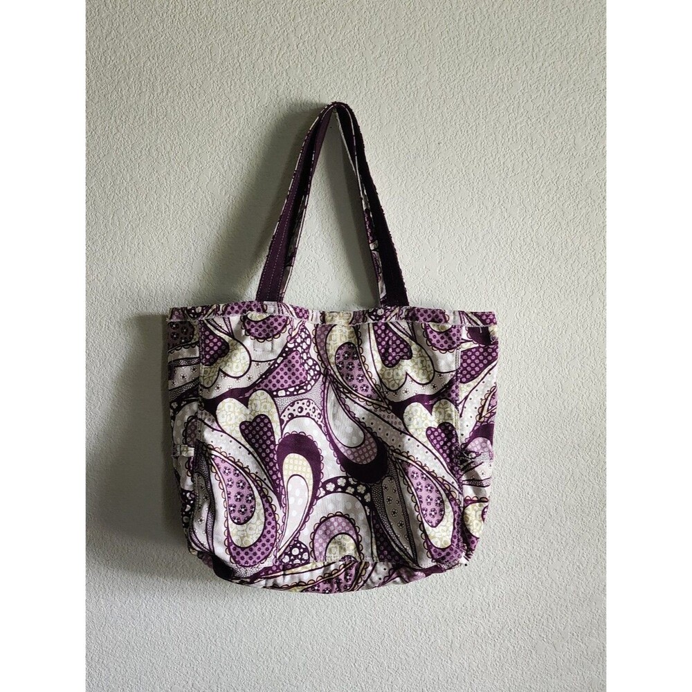 Thirty-One Retro Metro Purple Paisley Patchwork Bag